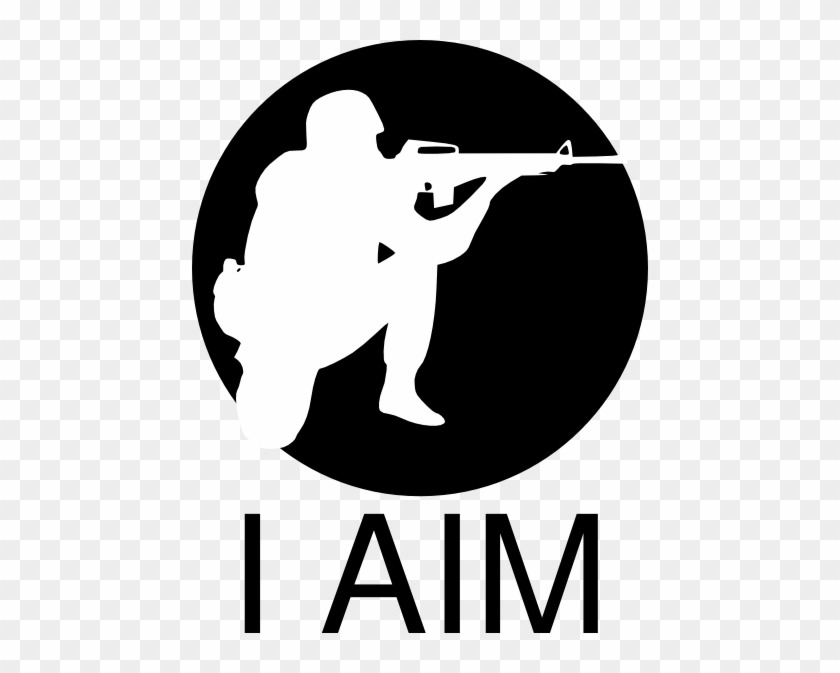 Circle Soldier Aiming Clip Art At Clker - Your Dad My Dad #863491