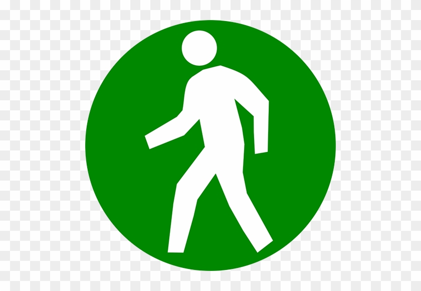 Pedestrian Area Floor Sign - Green Pedestrian Sign #863575
