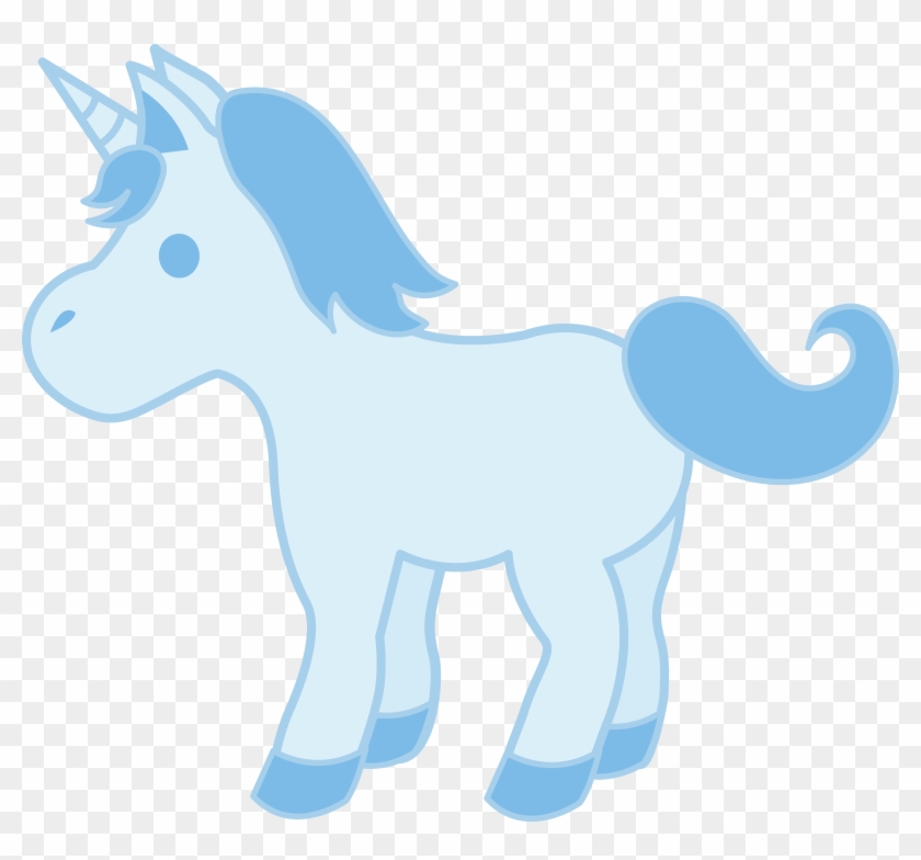 Cute Baby Blue Unicorn - Cute Blue Unicorn Cartoon - Free Transparent PNG Clipart  Images Download