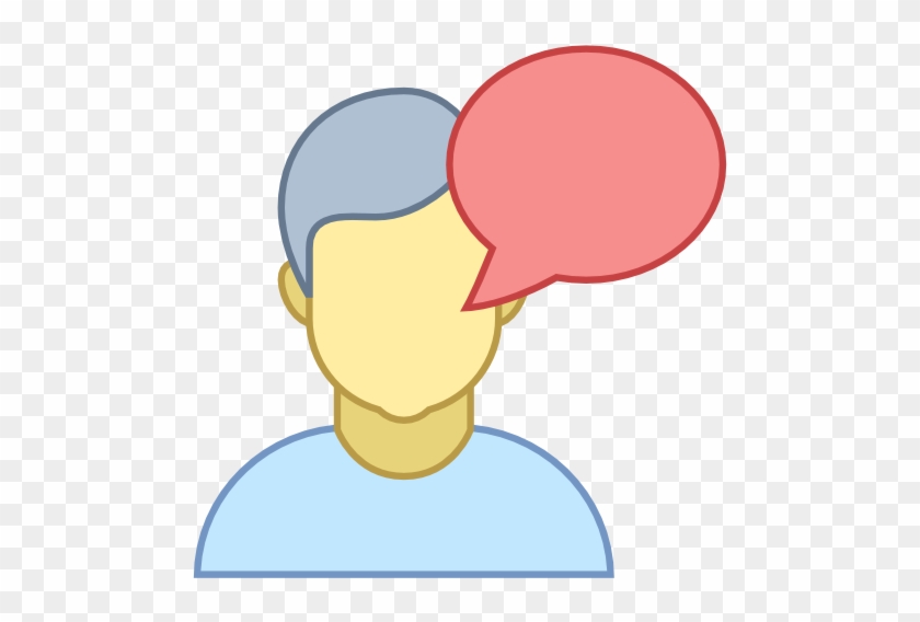 Talk, Conversation, Bubble, Man Icon - Hablar Png #863827