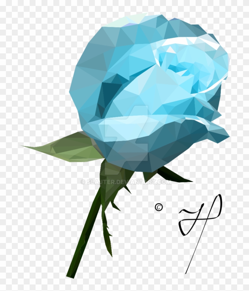 Blue Polygon Rose By Slajter - Polygon Rose #863831