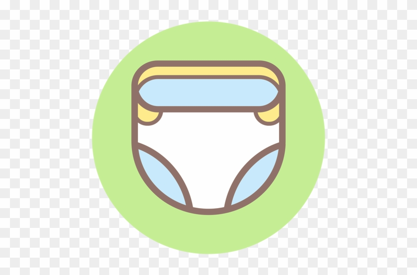 Baby Diaper Circle Icon Transparent Png - Diaper #863890