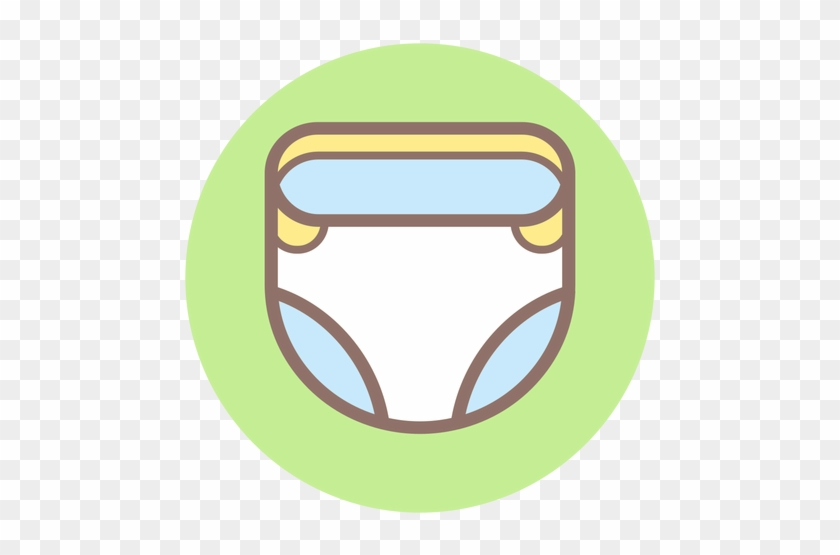 Baby Diaper Circle Icon Transparent Png - Diaper #863890