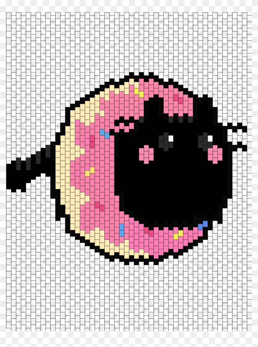Diy A Cute Donut Cat Perler Hama Bead Pattern By Creatures - Cross-stitch #864008