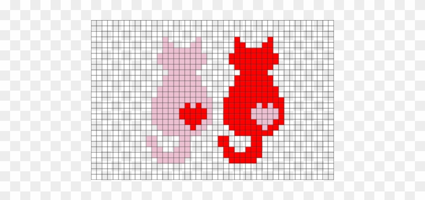 Cats Pixel Art Brik - Cute Pixel Art Grid #864040