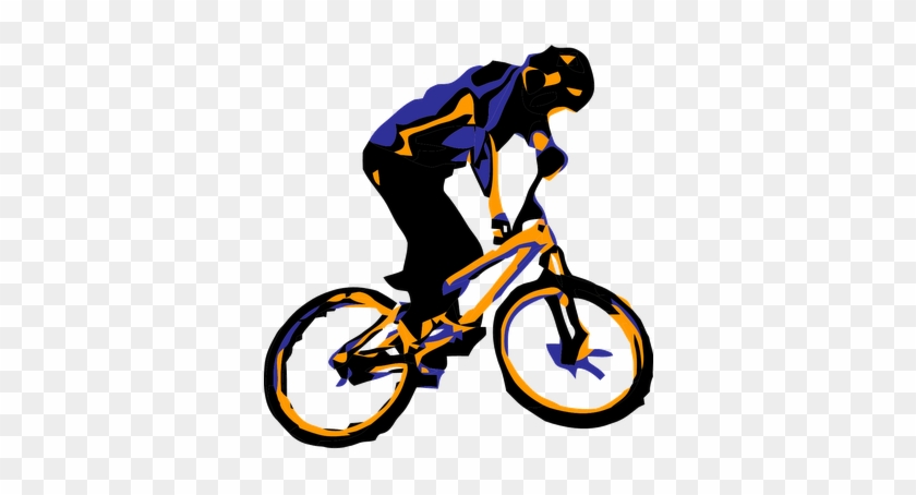 Beautiful Mountain Bike Clip Art Downhill Cliparts - Mountain Biker Transparent Background #864059