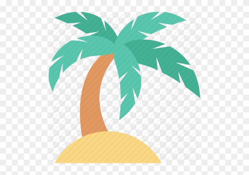 Palm Tree Clipart Adobe Illustrator - Coconut Tree Icon Png #864122