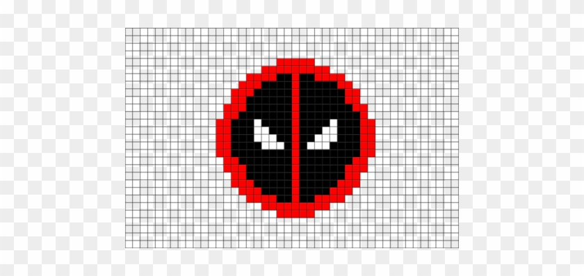 Pixel Art Design Gallery - Pixel Art Deadpool Logo #864165