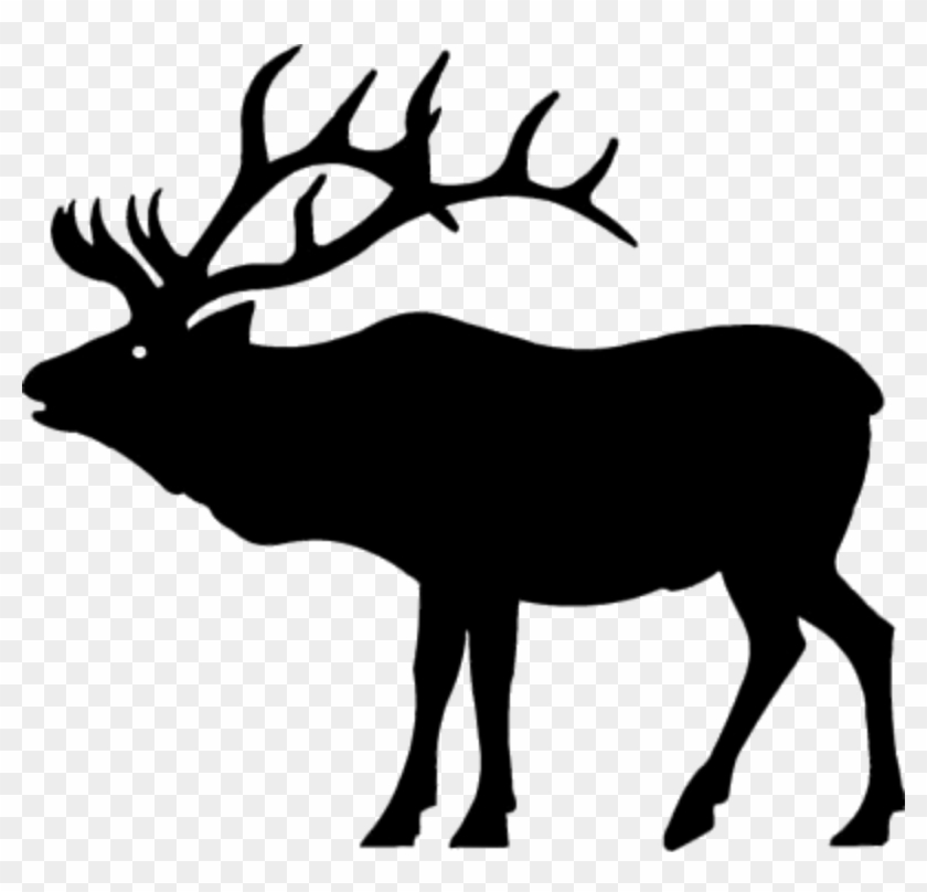Elk Transformers Clip Art - Black And White Elk #864247