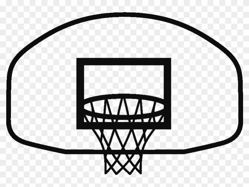 Basketball Goal Cliparts - Line Art #864411