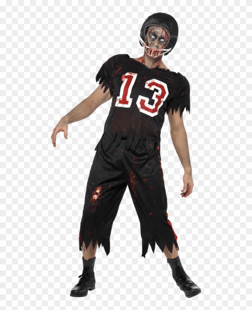 High School Zombie Footballer Costume - American Football Fancy Dress #864506