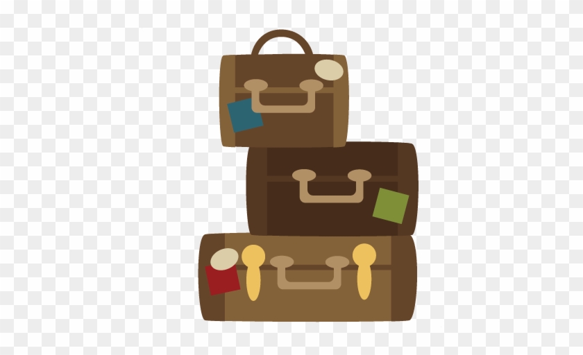 Stacked Clipart - Suitcase Clipart Transparent Background #864702