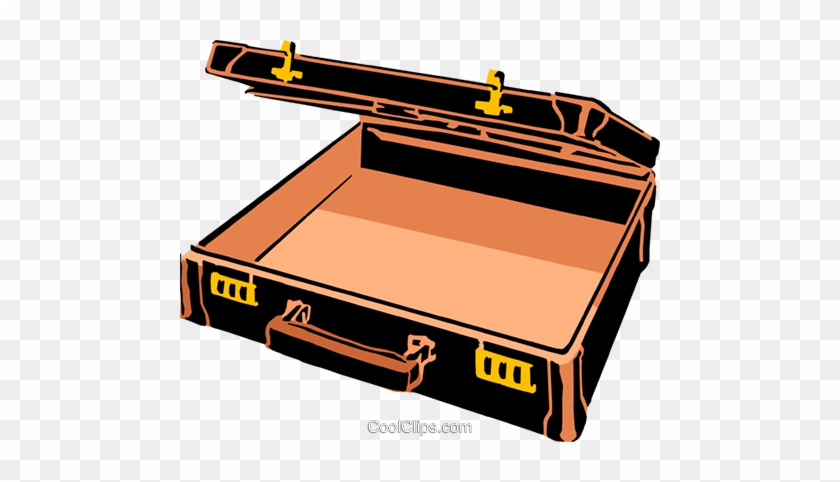 Open Briefcase Royalty Free Vector Clip Art Illustration - Briefcase Clip Art #864703