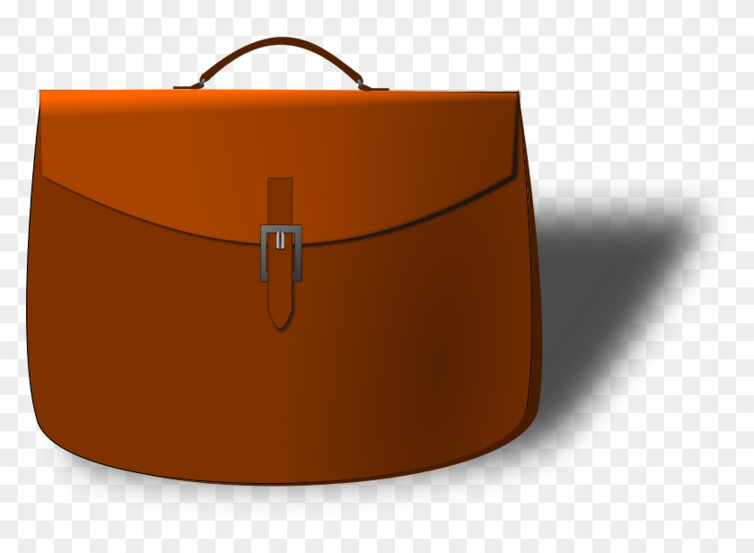 Briefcase Free Leather Briefcase - Leather Clipart #864711