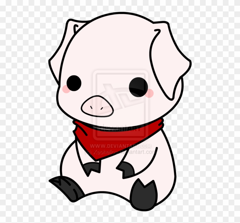 Cmsn Chibi Farm Pig By Xeohelios-d4fz3xl By Lunafaze - Pig Drawing Chibi #864807