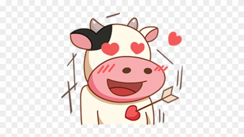 Momo Cow Sticker Messages Sticker-11 - Cattle #864835