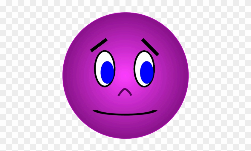 Purple Smiley Face Purple Face Anxious Unsure Photo - Face #864898
