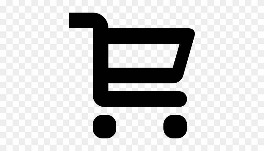 Shopping Push Cart Thick Outline Vector - Pushcart Icon #864900