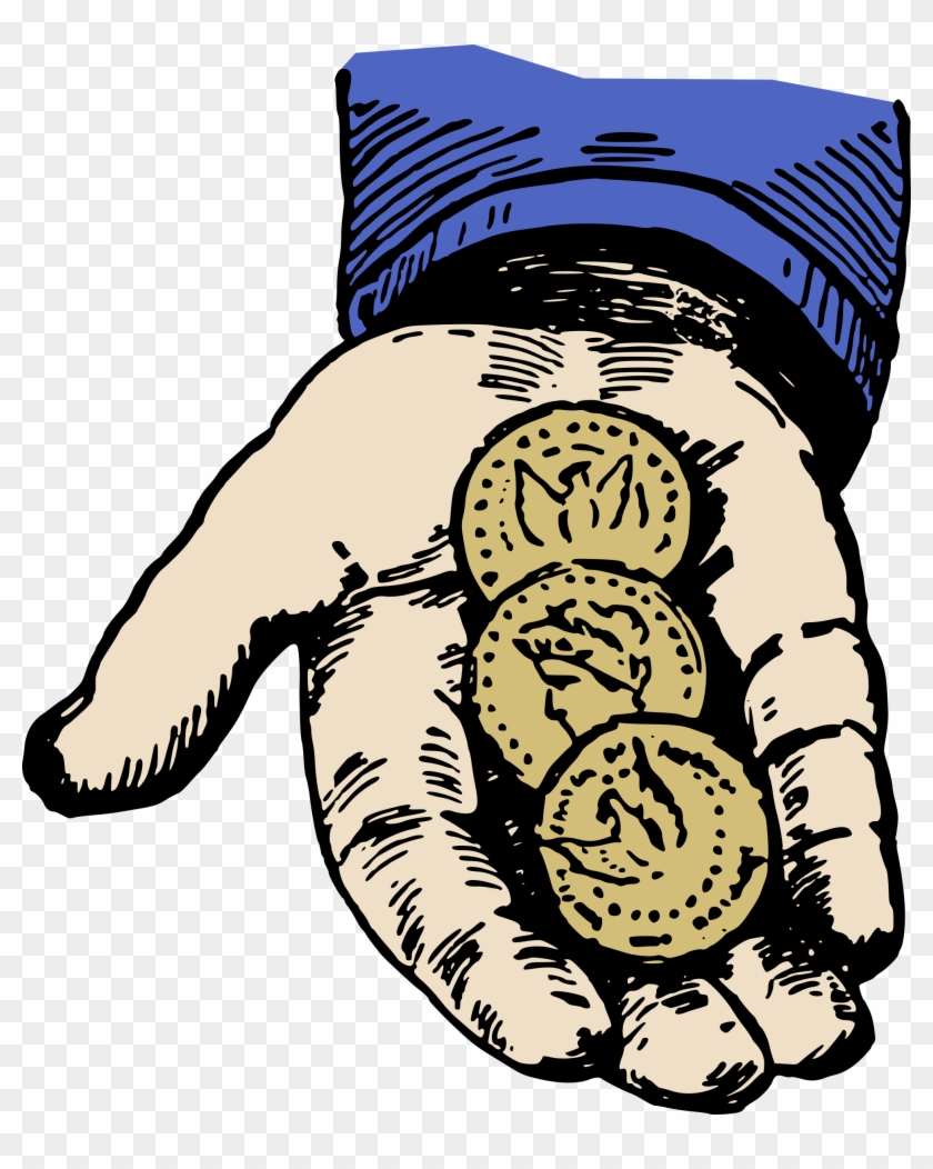 With Coins - Hand With Coins Clip Art #865036