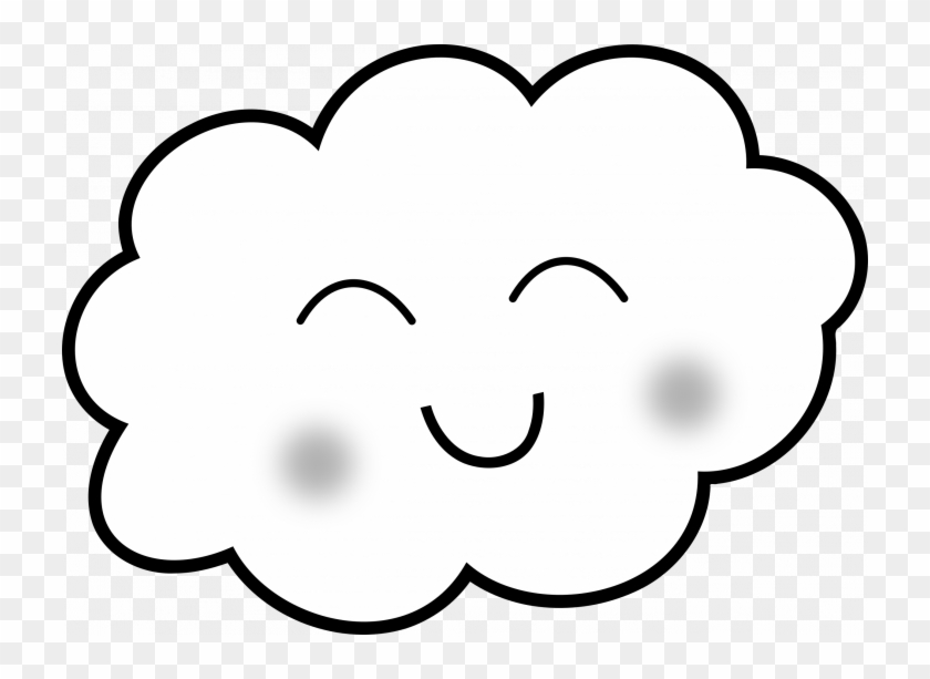 Clipart Happy Cloud Coloring Book Page Cartoons - Nube Animada Para Colorear #865122