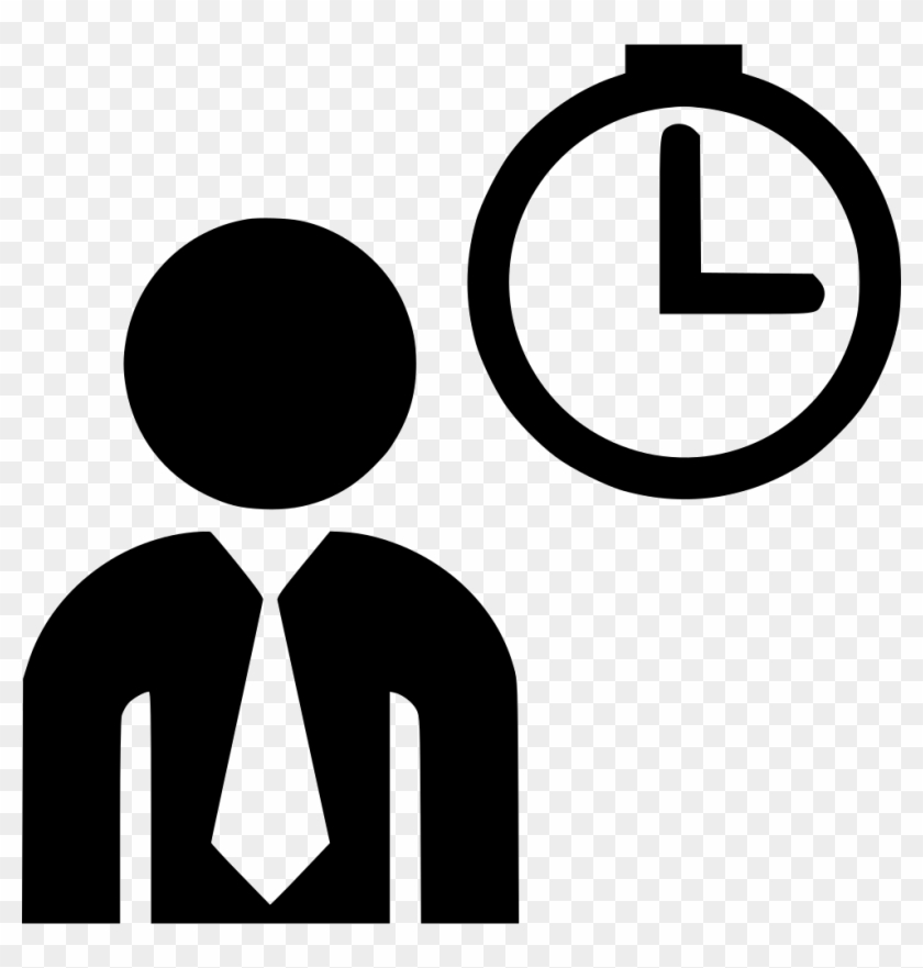 Executive Man Time Clock Hour Comments - Man Time Icon #865149