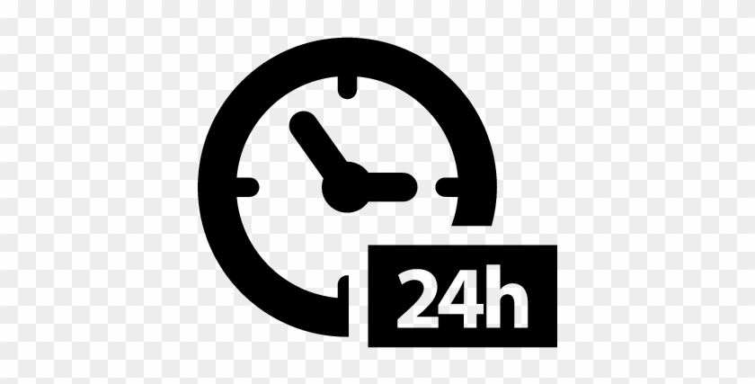 24 Hours Clock Symbol Vector - 24 7 Icon Svg #865202