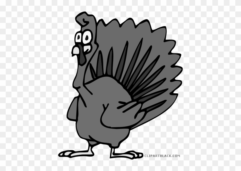 Cartoon Turkey Animal Free Black White Clipart Images - Dancing Turkey Animated Gif #865343