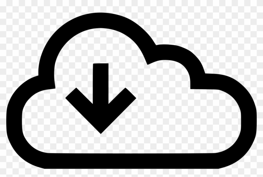Download Arrow Down Cloud Data Stream Storage Comments - Emblem #865670
