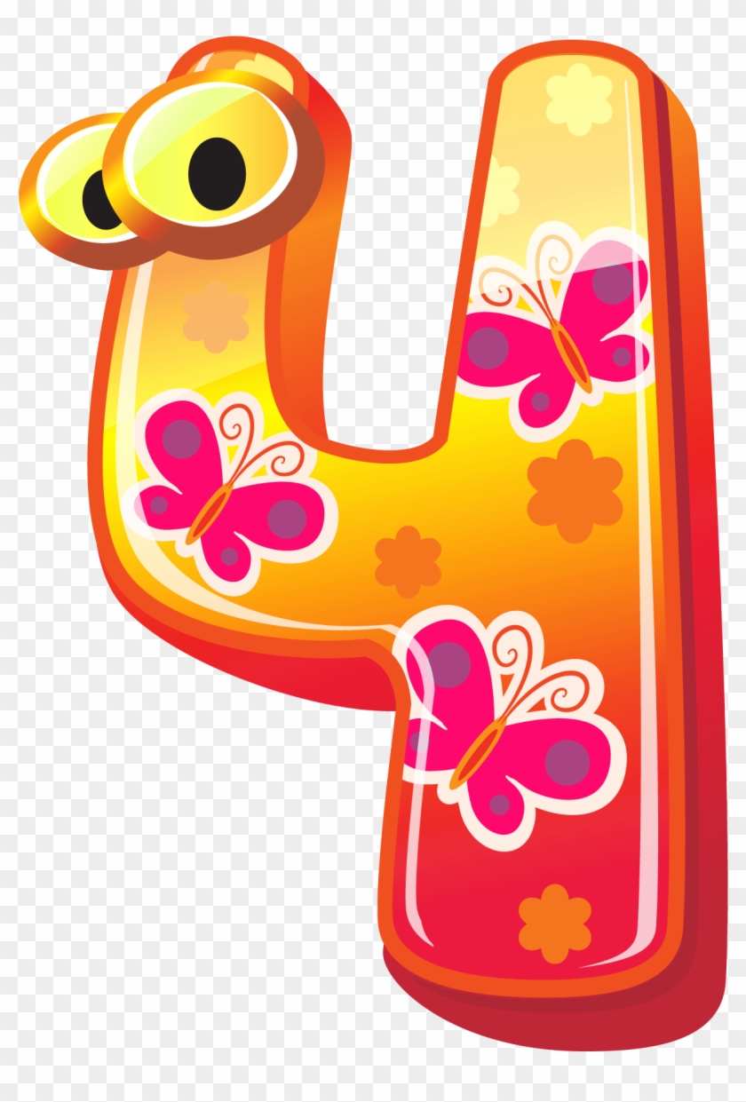Cute Number Four Png Clipart Image - Cute Number Png #865678