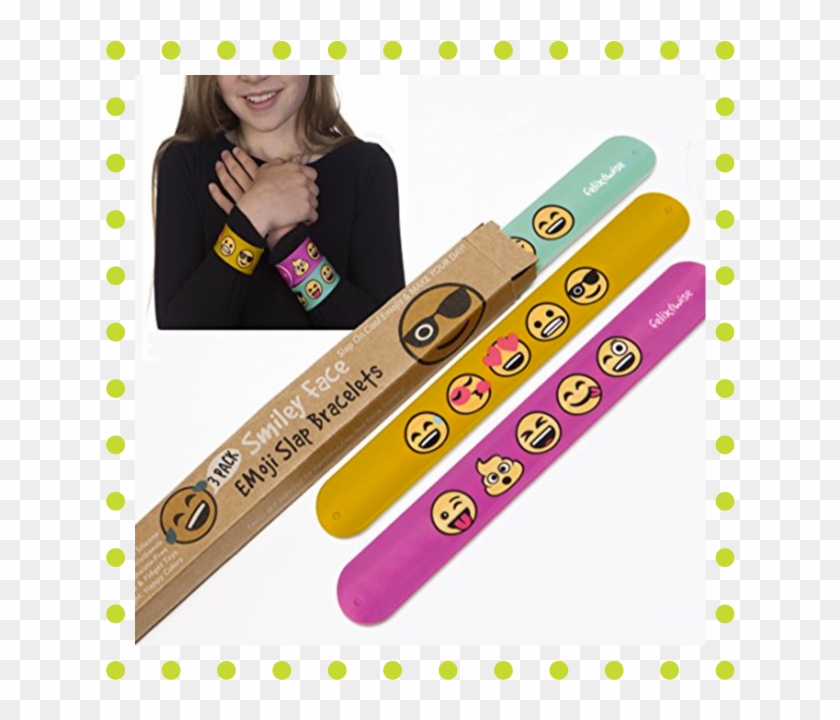 Emoji Slap Bracelets - Felix And Wise Emoji Slap Bracelets - Smiley Emoticon #865736
