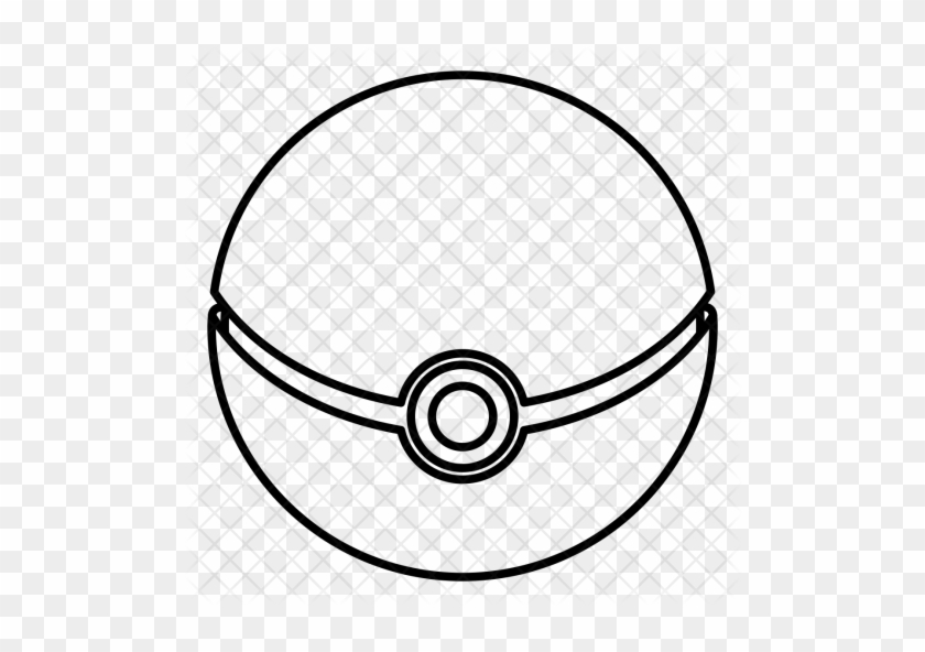 Pokemonball, Line, Ball, Pokemon, Cartoon Icon - Vegan #866029