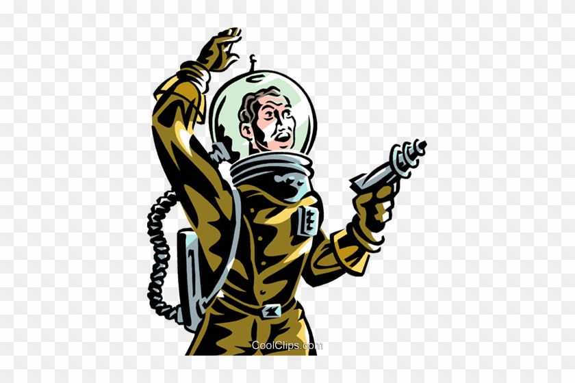 Astronaut With Ray Gun Science Fiction Royalty Free - Science Fiction Clipart #866098