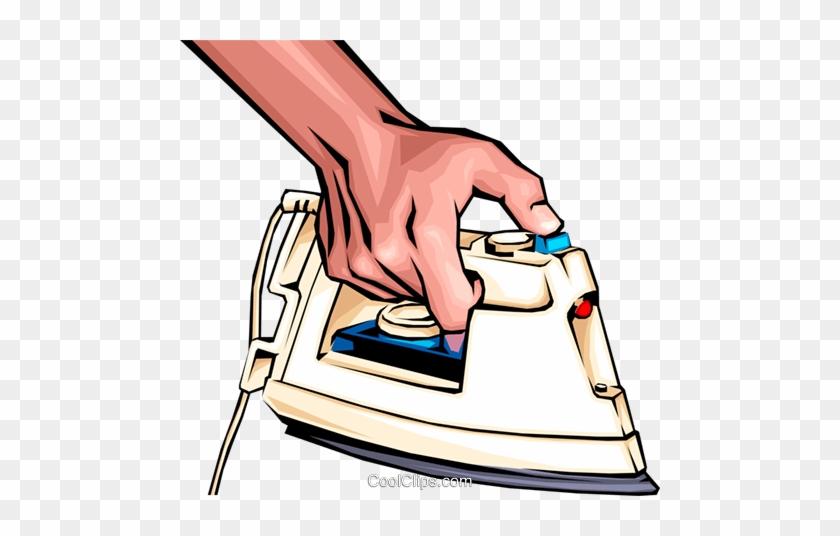 Hand Ironing Royalty Free Vector Clip Art Illustration - Ironing #866142