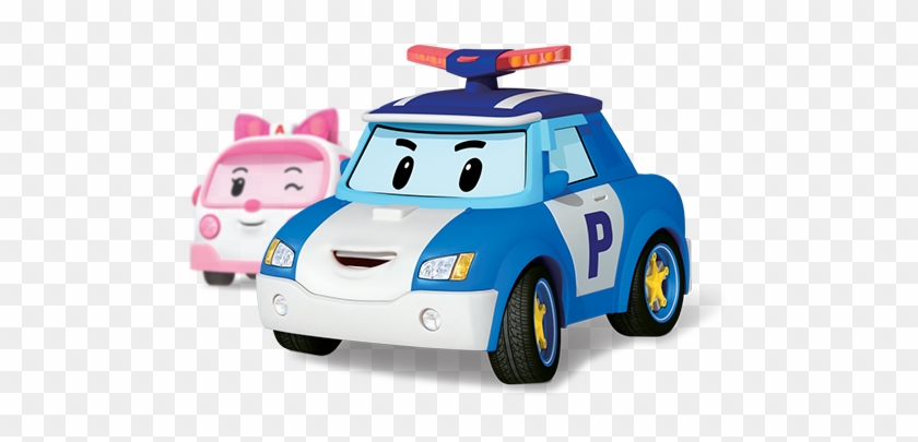 Traffic Safety Stories With Robocar Poli - False Robocar Poli & Amber Band Aids A Set Of 2 #866196