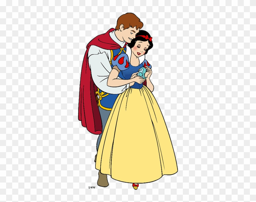 Snow White Clipart Snow White And The Se - Snow White And Prince Charming Clipart #866197
