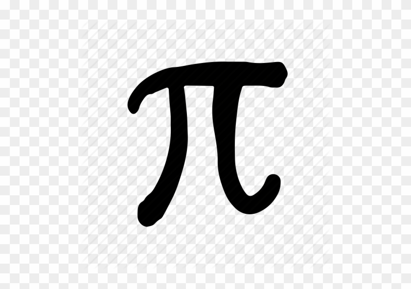 Pi Symbol In Circle Stock Photo - Math Hand Drawn Png #866305