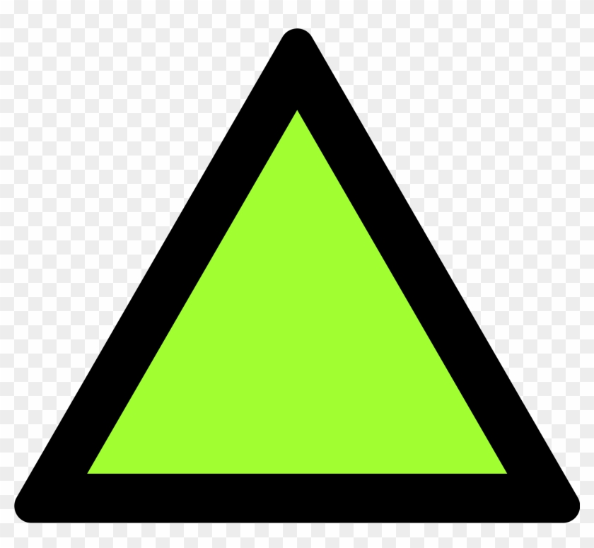 Triangle Warning Sign - Green Triangle Clip Art #866431