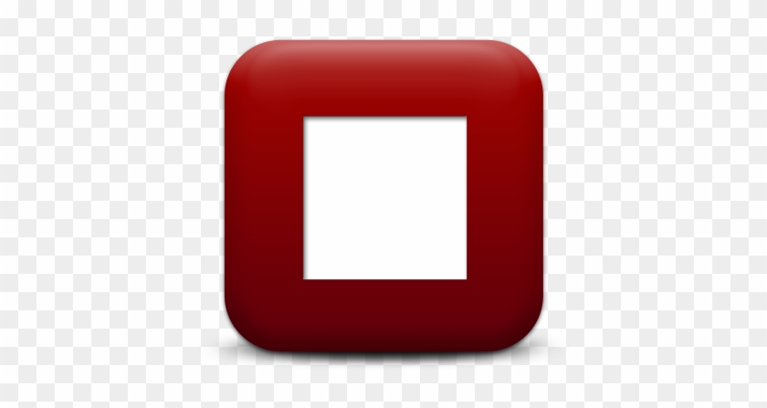 Red Magnifying Glass Icon Clipart - Stop Button Icon Png #866464