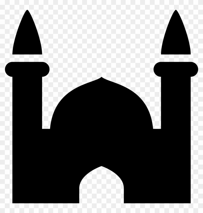 This Logo Is Of A Mosque And Has Two Towers Surrounding - Mosque Icon #866485