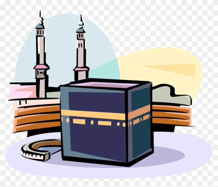 Vector Illustration Of Grand Kaaba Islam Sacred Mosque, - Alhamdulillah For Hajj #866487
