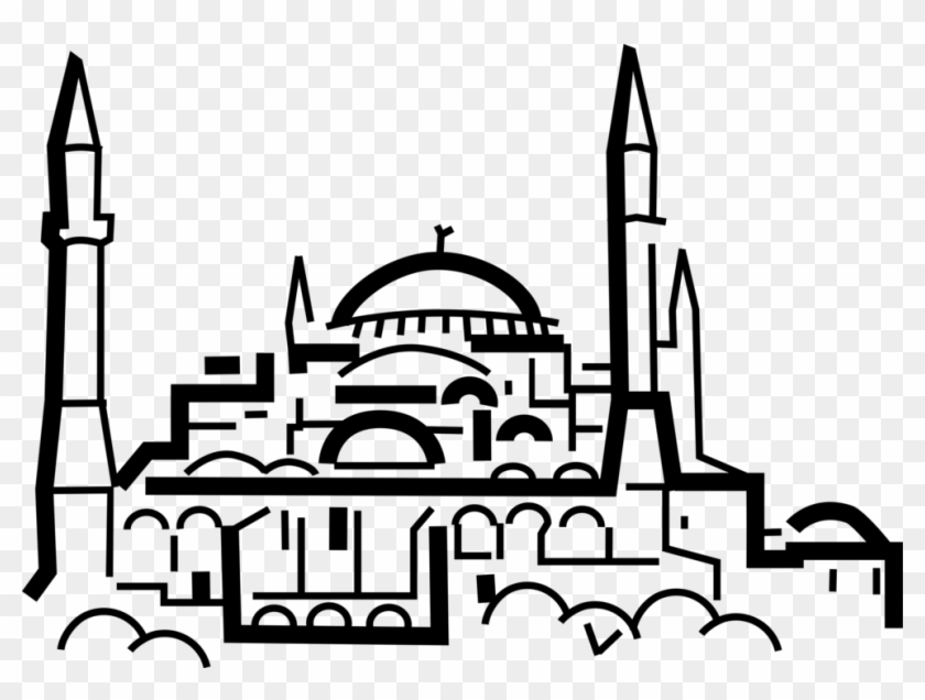 Vector Illustration Of Hagia St - Hagia Sophia #866536