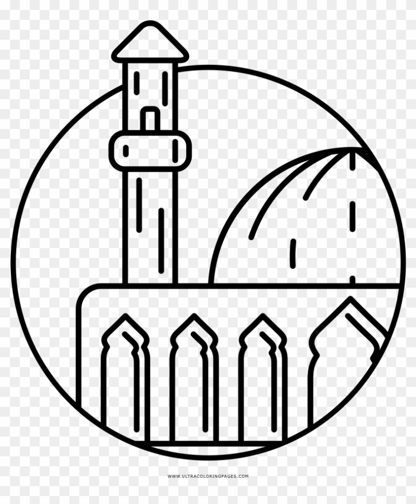 Mosque Coloring Page - Mezquita Para Colorear #866585