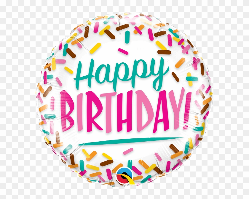 Birthday Sprinkles 18" Foil Balloon - Happy Birthday 18 #866729
