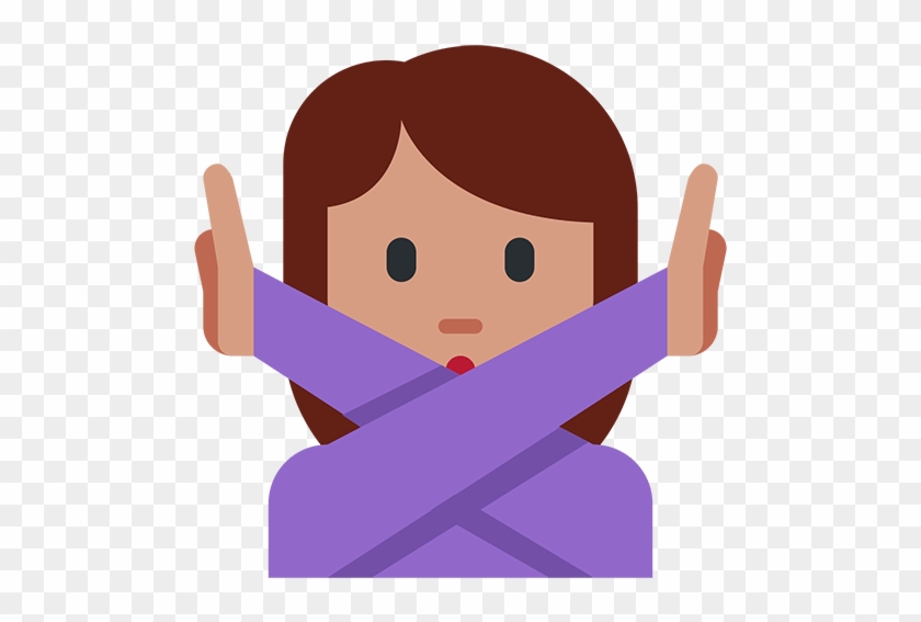 Face With No Good Gesture - Arms Crossed Emoji Png #866744