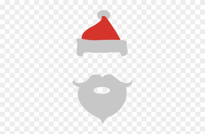 Christmas Santa Face Mockup - Silueta Barba Blanca Santa Png #866768