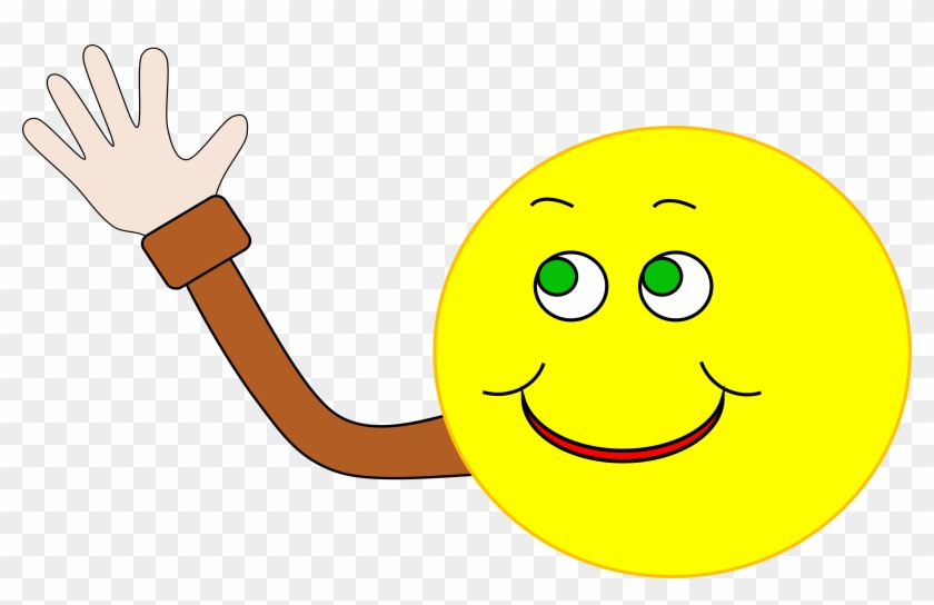 Smiley Waving - Animated Smiley Face Waving #866894