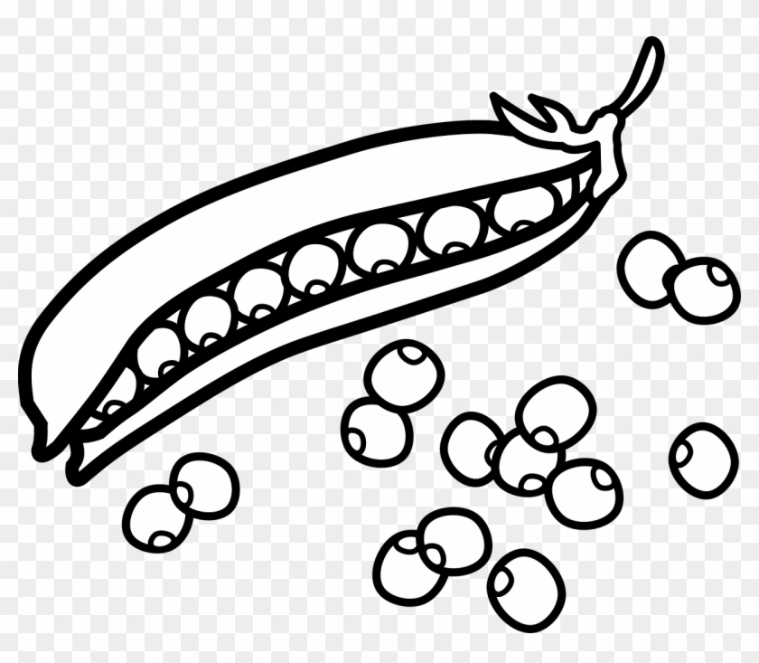 Sweet Pea Clip Art - Peas Black And White #866907