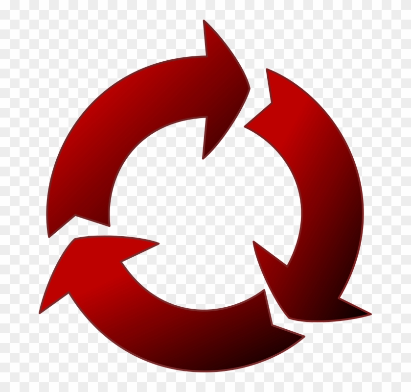 Reuse Clip Art At Clker - Recycle Red Png #866933