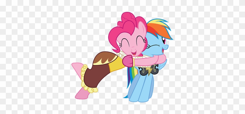 Rainbow Dash And Pinkie Pie Png By Pinguinuela On Deviantart - Pinkie Pie Hugs Rainbow Dash #867148