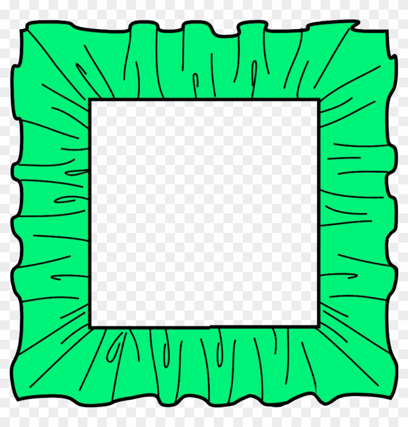 Bright Green Ruffle Frame Png By Clipartcotttage - Ruffle Frame #867232